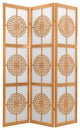 6' Tall Long Life Shoji Screen, 3 Panel, Natural