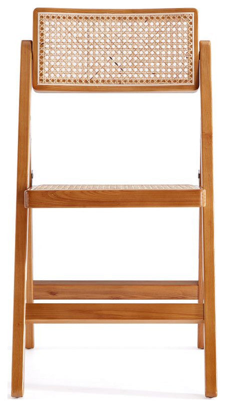 Manhattan Comfort Pullman Dining Folding Chair, Nature, Set of 2