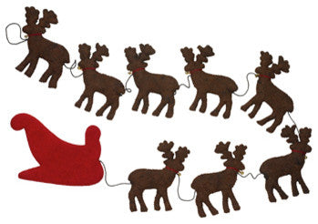 Handmade Reindeer Christmas Garland, 6"