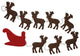 Handmade Reindeer Christmas Garland, 6"