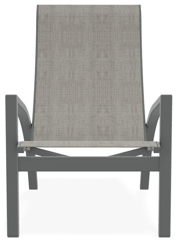 Kendall Sling Stackable Outdoor Lounge Chair, Smoke/Graphite