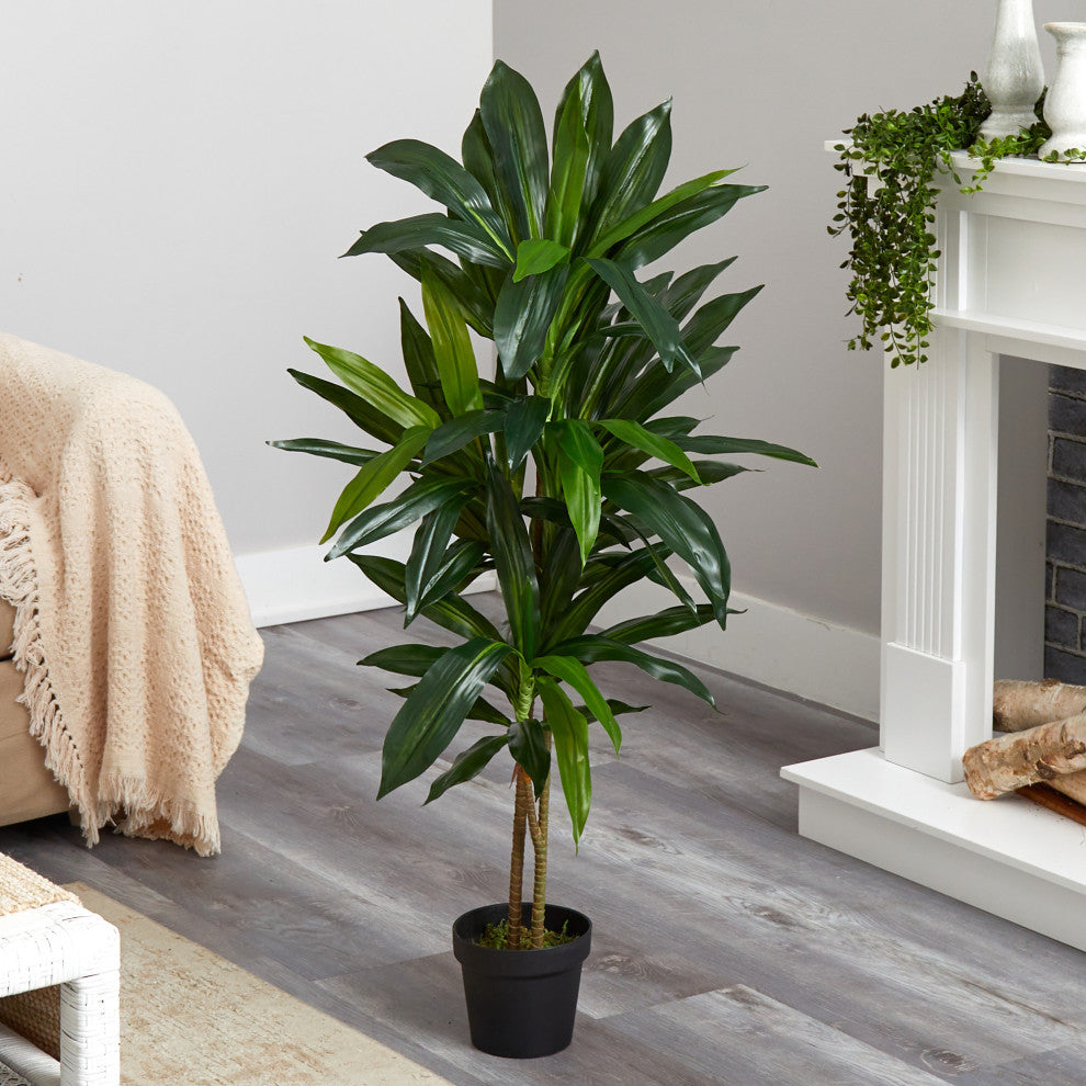 48" Dracaena Silk Plant, Real Touch