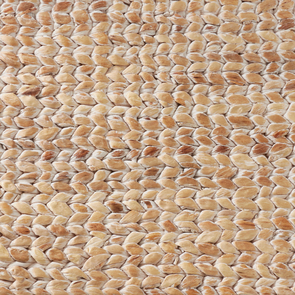 Water Hyacinth Placemats With Woven Design, Set of 4, White