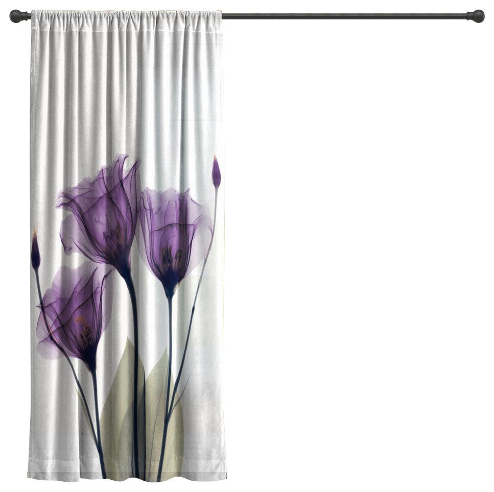 Laural Home Gentian Hope Sheer Window Curtain, 84"