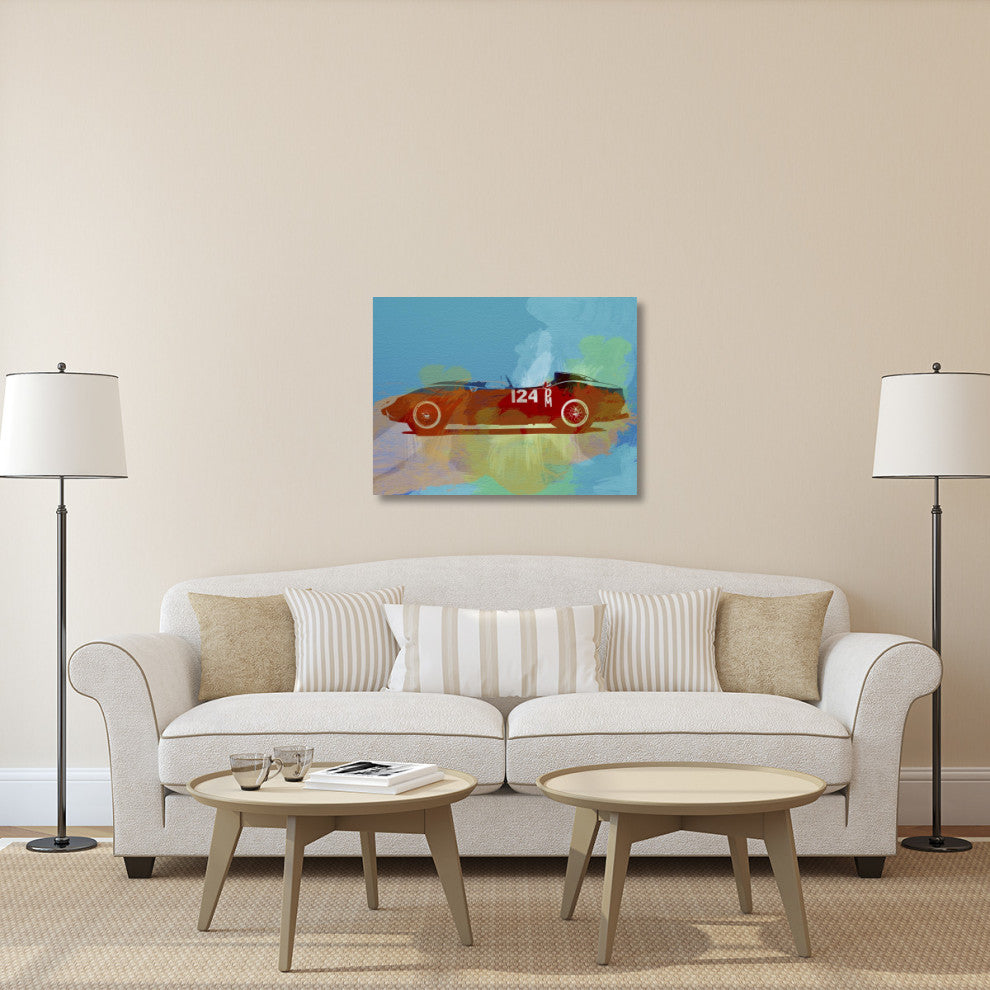 "Ferrari Testa Rossa Watercolor 1" Fine Art Print