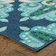 Madelina Medallion Blue and Green Indoor or Outdoor Area Rug, 7'10"x10'10"