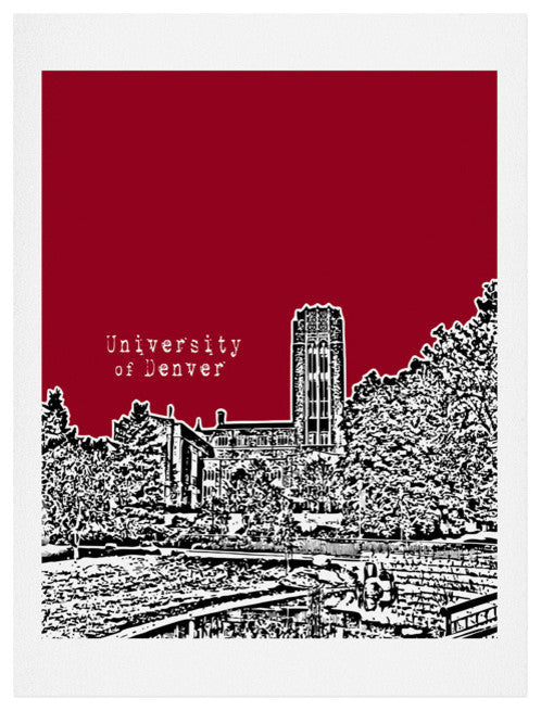 Deny Designs Bird Ave University of Denver Red Art Print