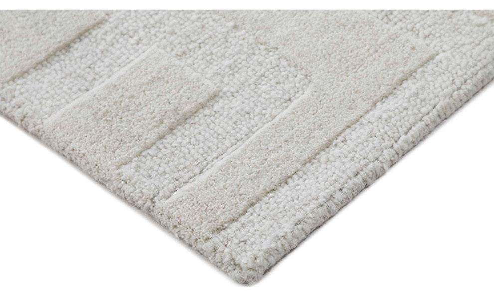 Mid-Century Amara Area Rug, Ivory, 2'6"x8'
