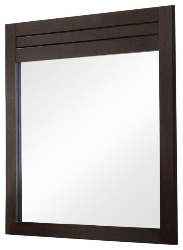 Acme Panang Mirror With Mahogany Frame