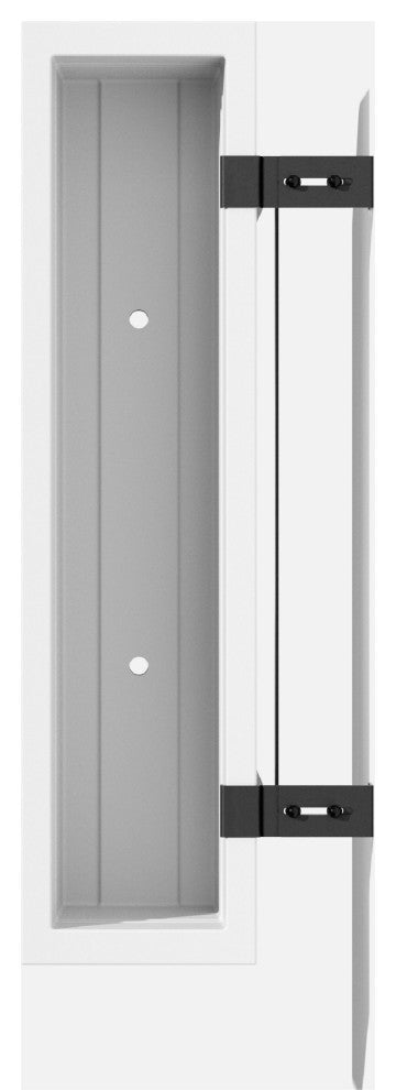 Block Series Trough 36" Planter With Bracket, White, 9"h X 9"w X 36"l, 1 Pack