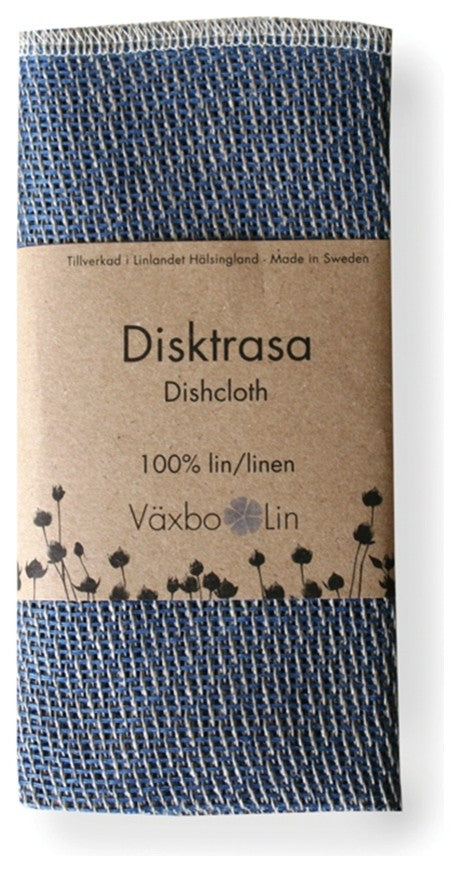 Linen Disktrasa Dishcloth, Blue