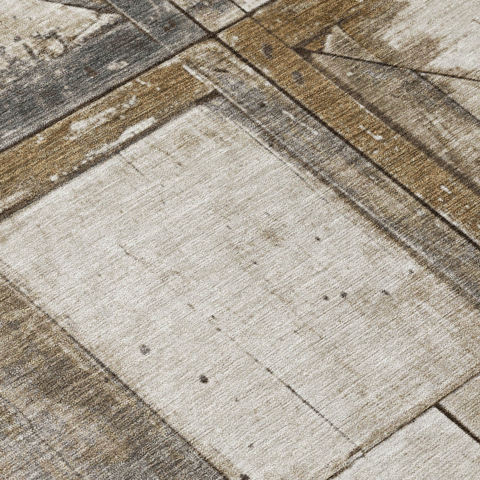 Machine Washable Indoor/Outdoor Chantille ACN1876 Beige 9' x 12' Rug