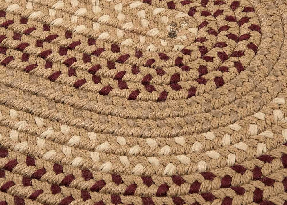 Colonial Mills Deerfield DF91 Taupe Traditional Area Rug, Oval 2'x6'