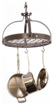 Handcrafted Dutch Crown Ceiling Pot Rack w 18 Hooks Hammered Steel