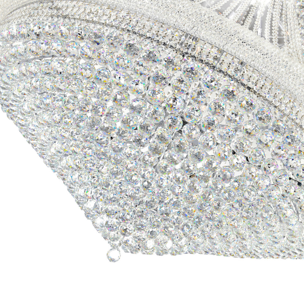 Empire 42 Light Down Chandelier With Chrome Finish