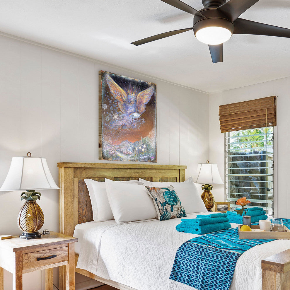 Snow Angel Wall and Table Top Wooden Decor, 18x12