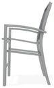 Kendall Sling Balcony Height Stackable Outdoor Stool, Collect Indigo/Graphite