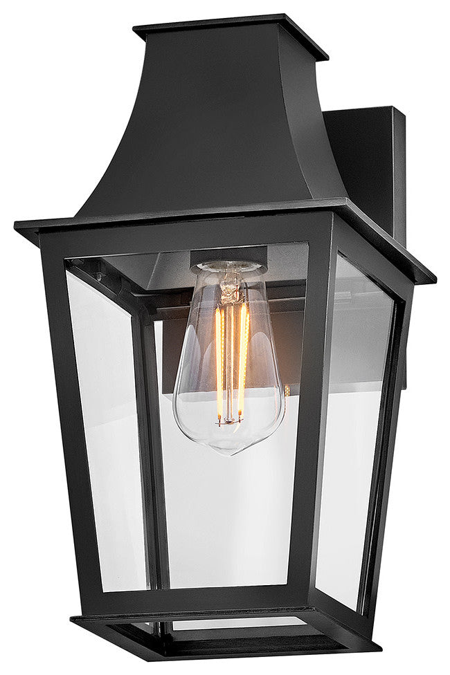 Hinkley Georgetown Small Wall Mount Lantern, Black