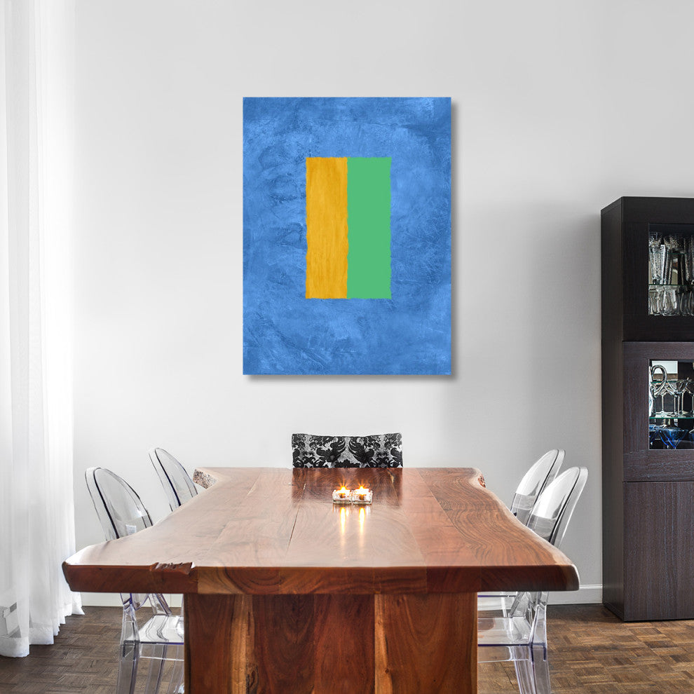 "Blue And Square Theme 2" Fine Art Print