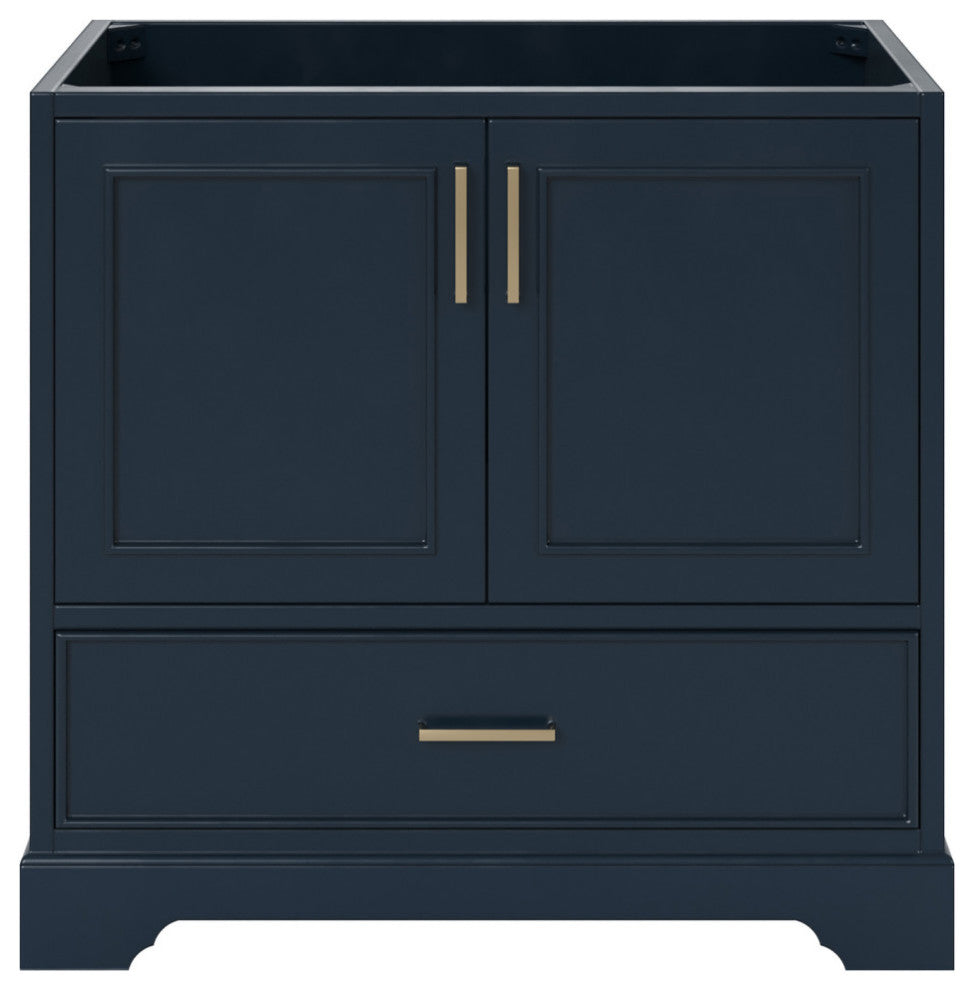 Ariel Stafford 36" Single Sink Bathroom Vanity Base, Midnight Blue