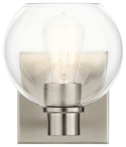 Wall Sconce 1-Light, Brushed Nickel