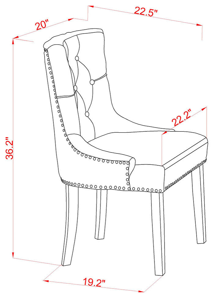 Friona Parson Chair With Linen White Leg And Linen Fabric Set of 2