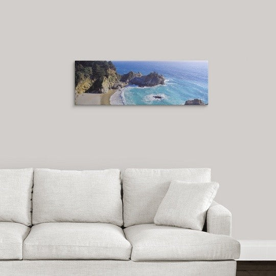 "McWay Cove Big Sur CA" Canvas Art, 36"x12"x1.25"