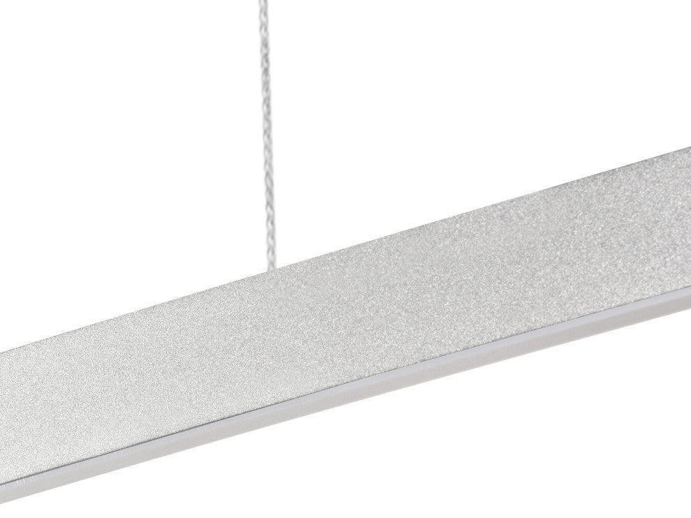 60" Tania ETL Certified Integrated LED Circular Adjustable Chandelier, Silver