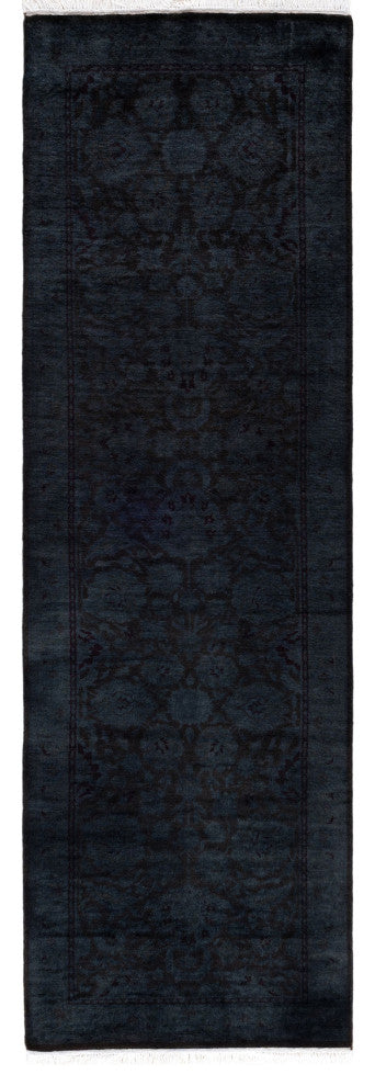 Overdyed One-of-a-Kind Hand-Knotted Area Rug Gray, 2' 7" x 8' 4"