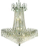 Elegant Victoria Dining Room Light, Chrome Finish With Royal Cut Crystal