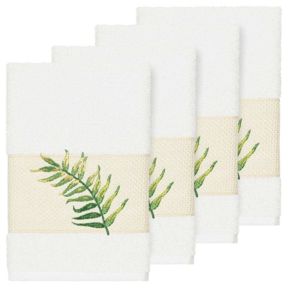 Zoe 4 Piece Embellished Hand Towel Set
