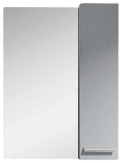Fine Fixtures Atwood Mirror With Side Cabinet, Gray, 24"