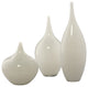Nymph Vases, White Glass, set of 3