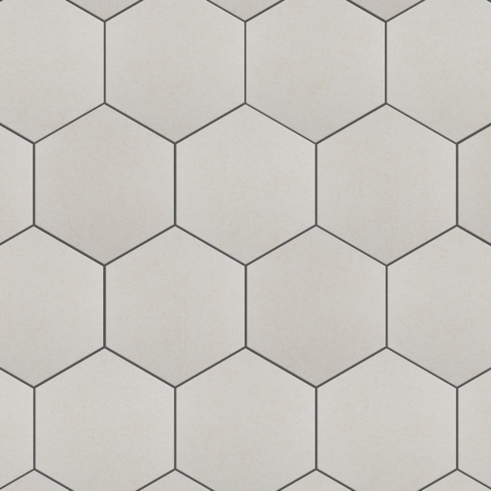 Vintage Hex Blanco Porcelain Floor and Wall Tile