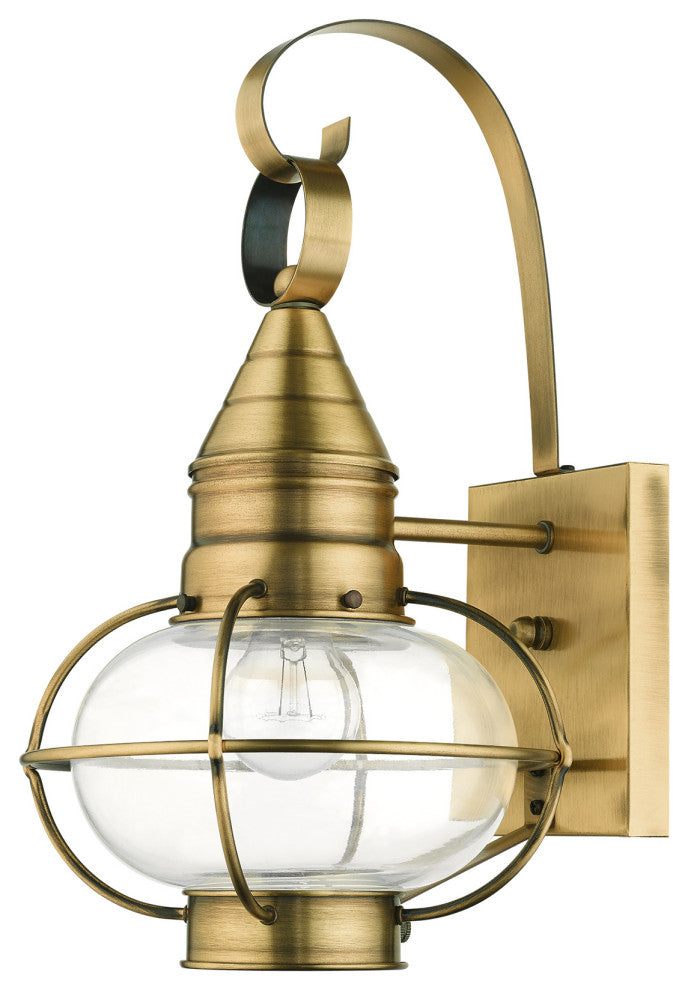 Antique Brass Nautical, Farmhouse, Bohemian, Colonial, Outdoor Wall Lantern