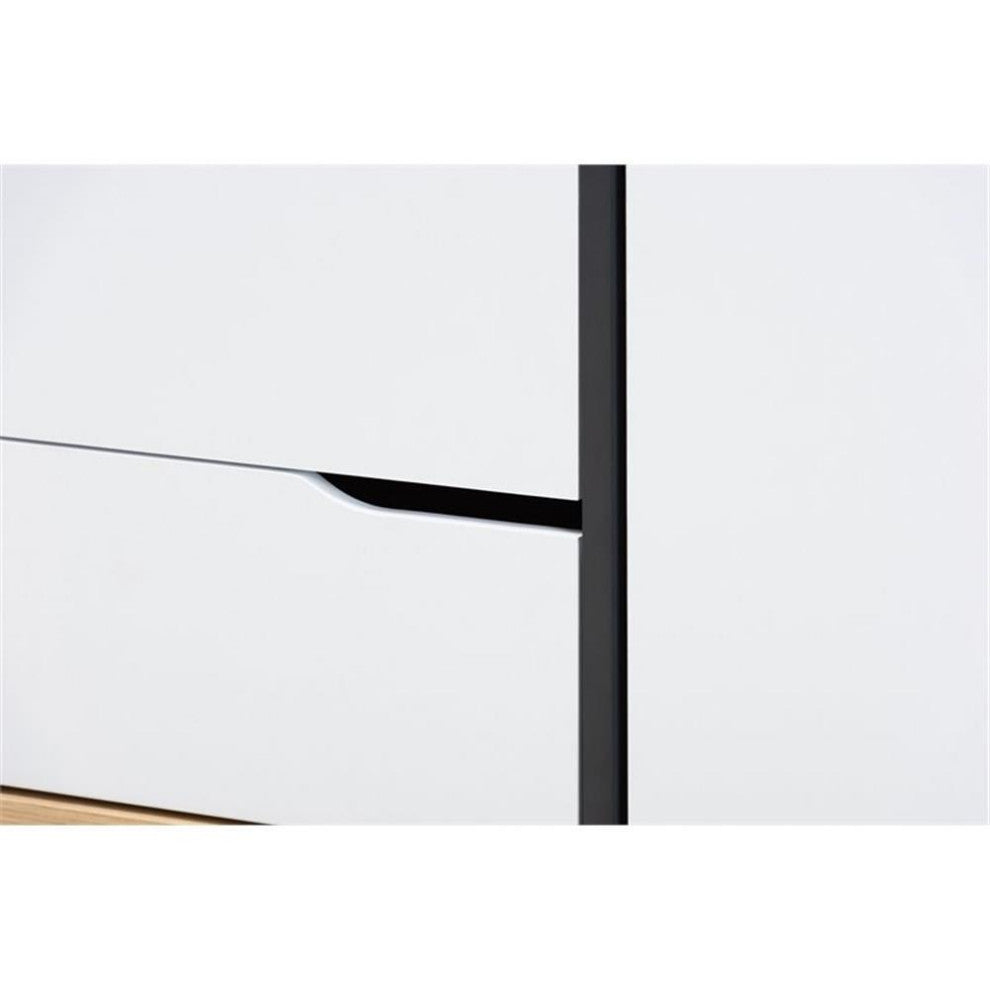 Baxton Studio Reed Multicolor 2-Door Wood Dining Room Sideboard