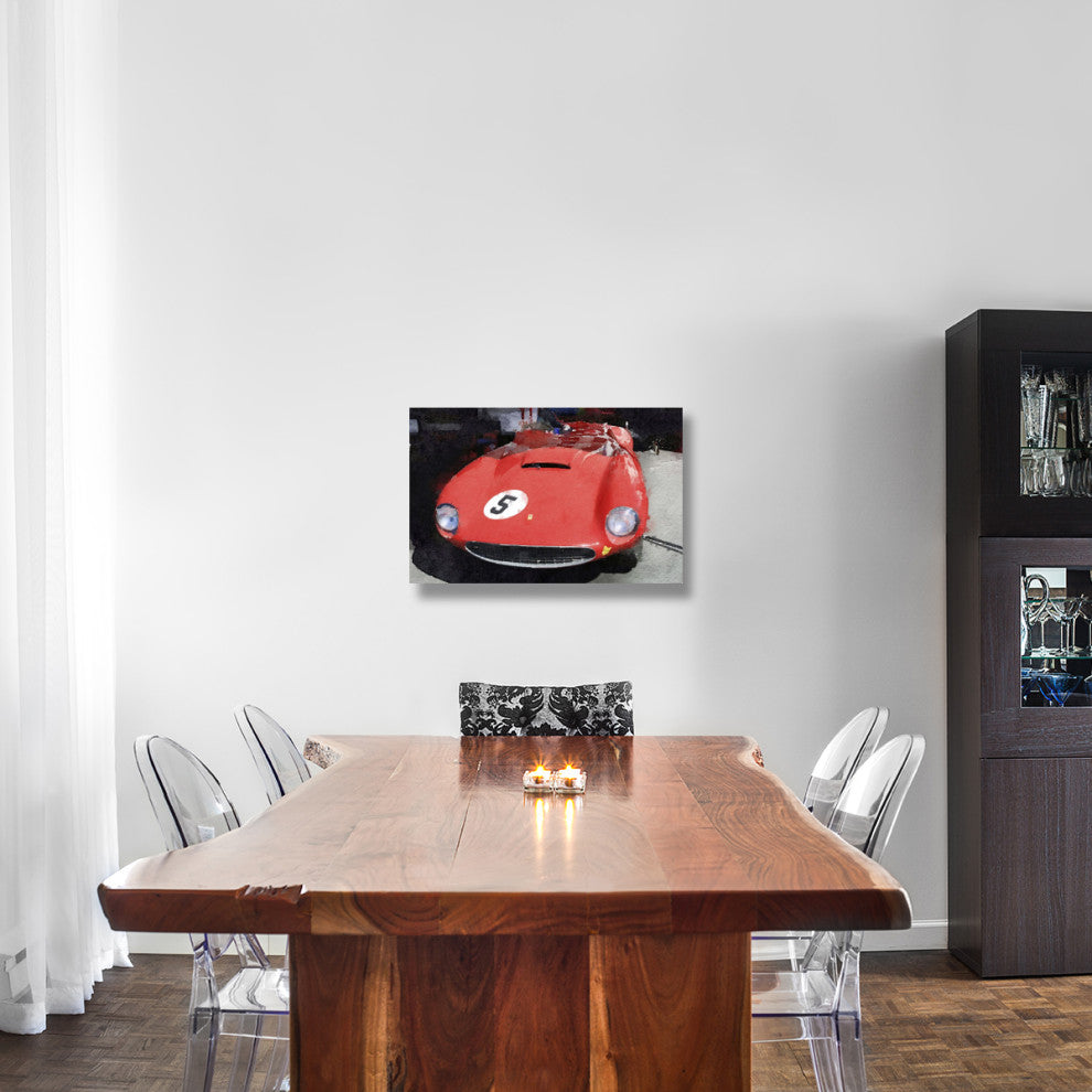 "1962 Ferrari in the Pits Watercolor" Fine Art Print
