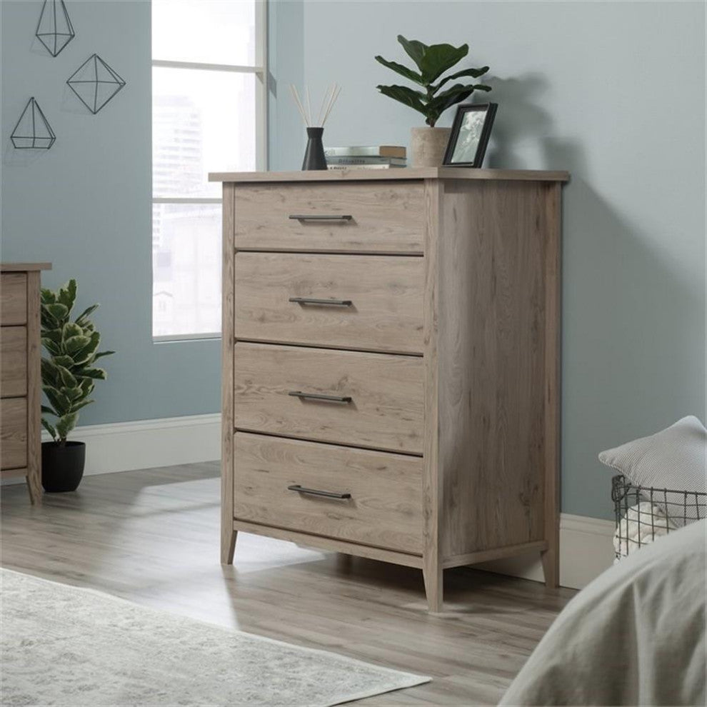 Sauder Summit Station Engineered Wood 4-Drawer Bedroom Chest in Laurel Oak