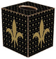 TB1447 - Gold & Black Large Fleur de Lis Tissue Box Cover