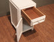 Rustic Solid Pine Wood Painted White Nightstand With Storage