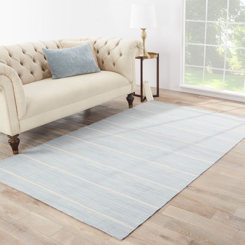 Jaipur Living Cape Cod Handmade Stripe Blue/White Area Rug, 8'10"x11'9"