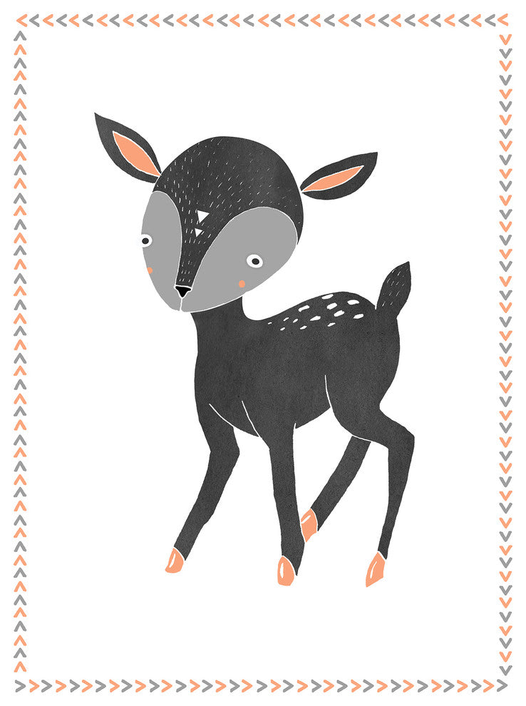 Boho Deer 18x24  Children's Wall Art Poster