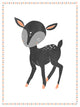 Boho Deer 18x24  Children's Wall Art Poster