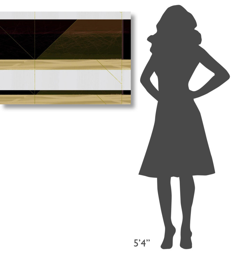 "Abstract  Brown And White" Fine Art Print