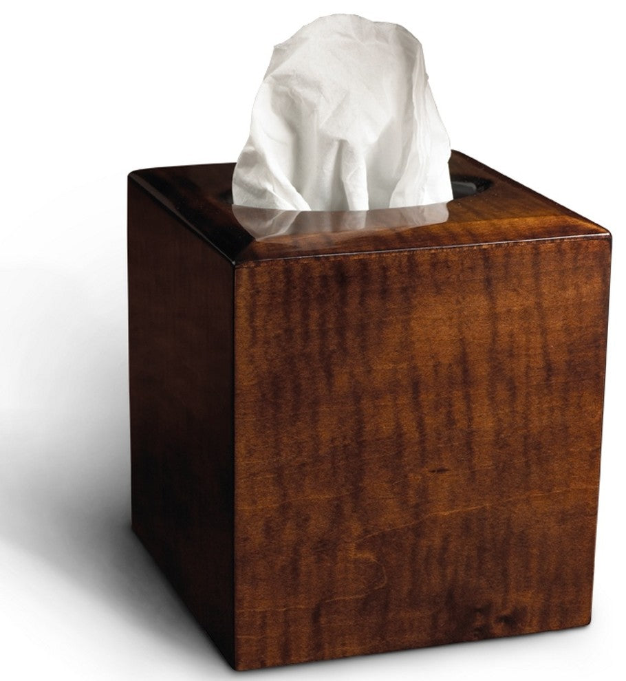 Handmade Tissue Box Cover, Tiger Maple