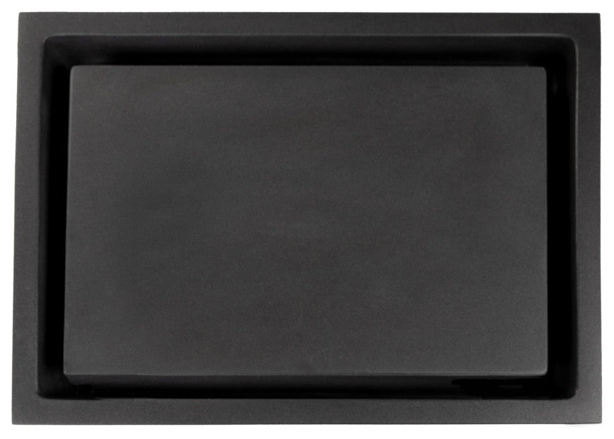 Eden Bath EB_S006LS-H Rectangular Infinity Pool Sink In Honed Lava Stone