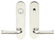 Vienna Lever Tubular Entry Single Cylinder, RH, Polished/Satin Stainless Steel