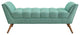 Modern Contemporary Medium Fabric Bench, Blue, Fabric