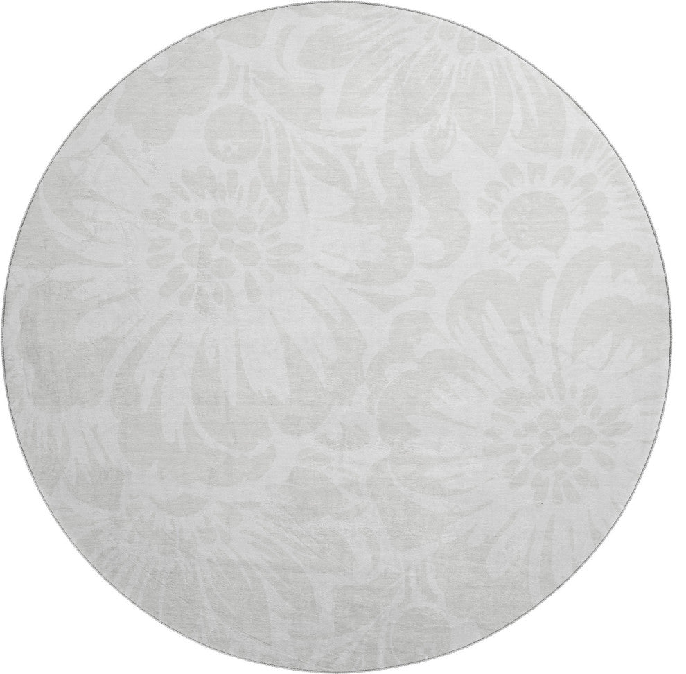 Premium Machine Washable Mayfield AMF551 Ivory 8' x 8' Round Rug