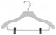 Wooden Wavy Combo Hanger, White/Chrome Finish, Box of 50